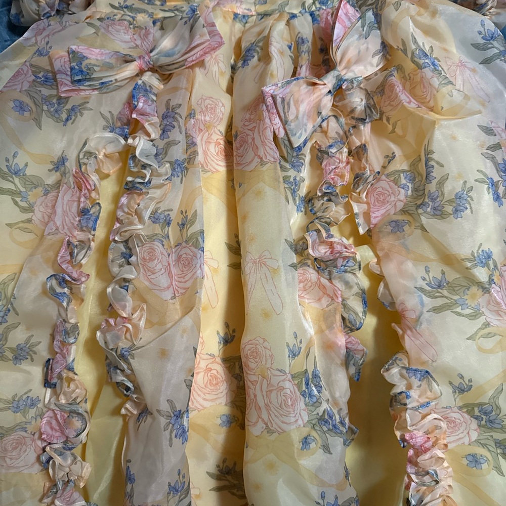 Fairy Tong London’s Size XXL Rose Waltz Dress in Sunshine Yellow - Picture 3 of 4